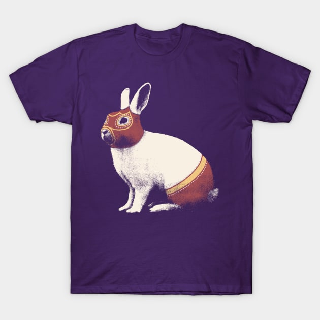 Rabbit Wrestler / Lapin Catcheur T-Shirt by speakerine